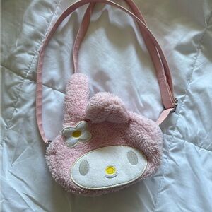 Sanrio X Loungefly my melody My Cute Pink Plush Bunny Crossbody or shoulder Bag